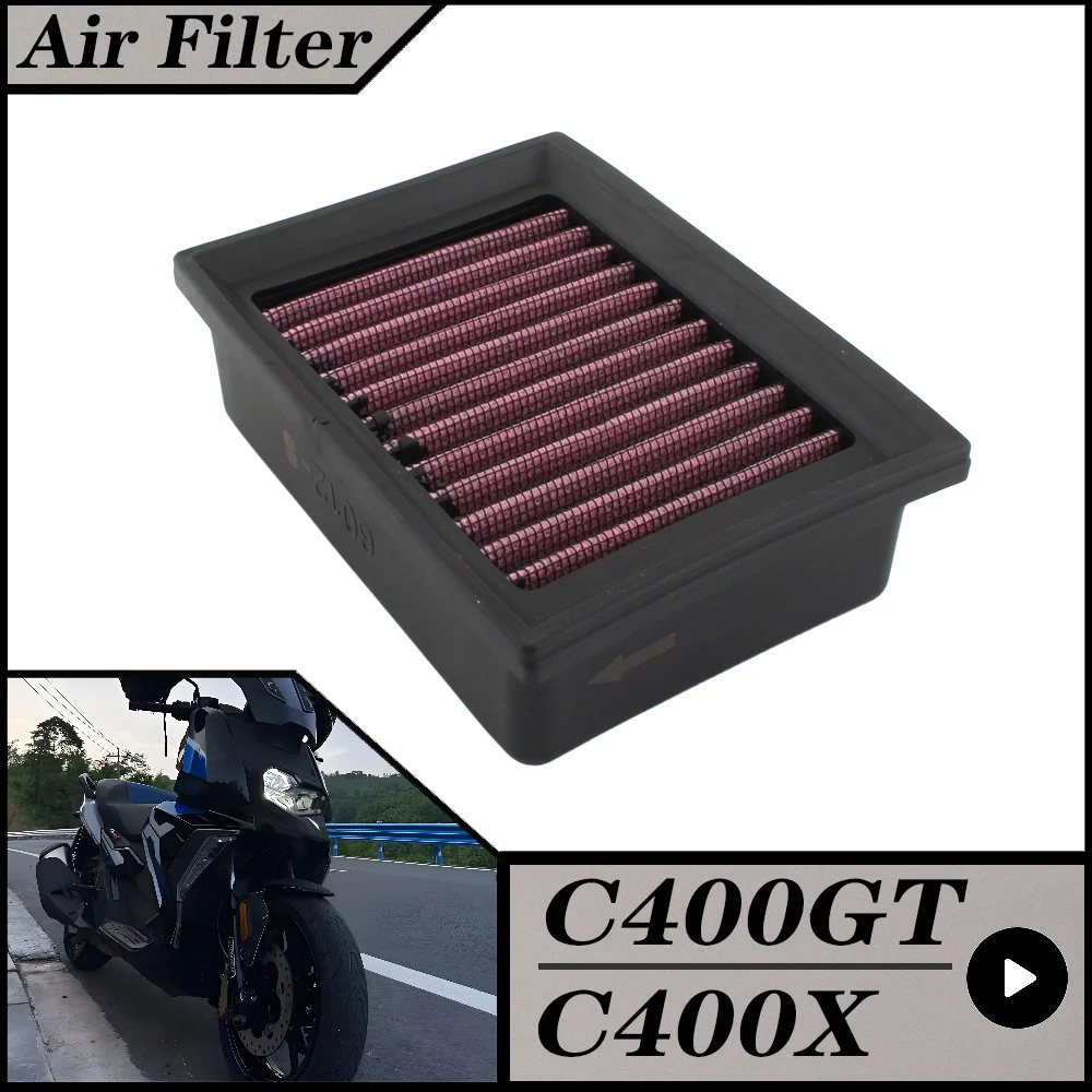 FOR BMW C400GT C400X 2021-2025 C400 GT C 400 X Motorcycle High Flow Air Filter Intake Cleaner