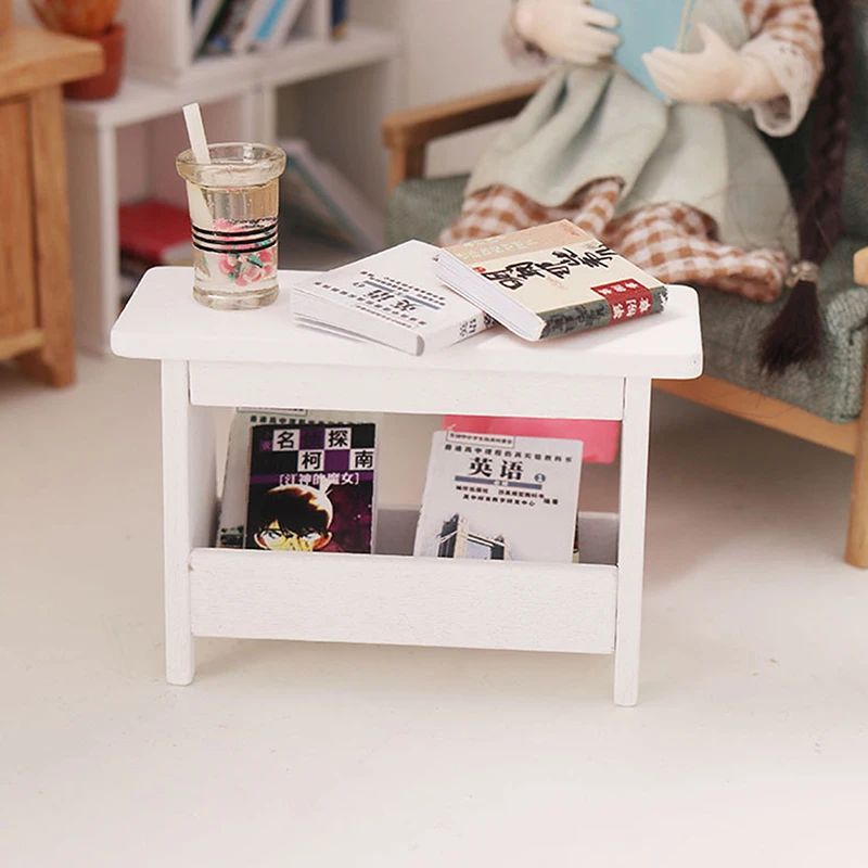 1:12 Dollhouse Mini Stool Desk Table Model Cabinet Bookshelf Furniture Decor Toy Decoration Bureau Gothic Home Decor