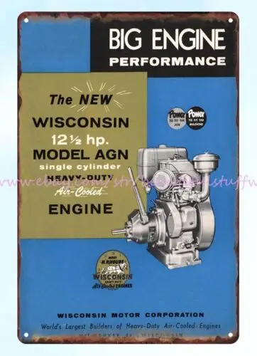 1955 Wisconsin silnik metalowe znak blaszany blaszane płytki dekoracyjne do domu sklepy internetowe