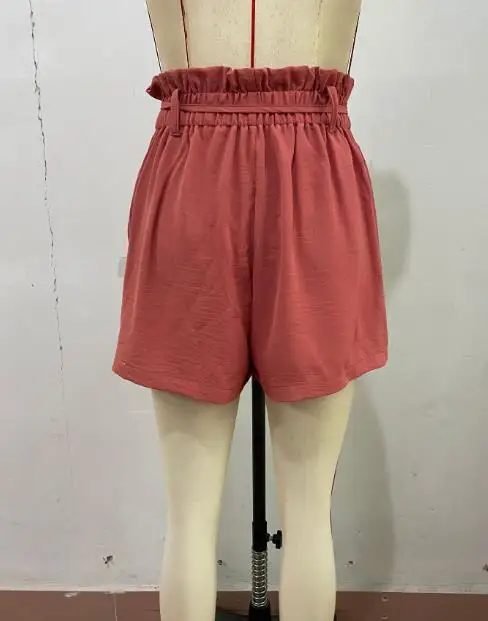 Women's Pants 2025 Summer Hot Shorts Fashionable and Casual High Waisted Solid Color Shorts Simple Commuting Style Elegant Pants