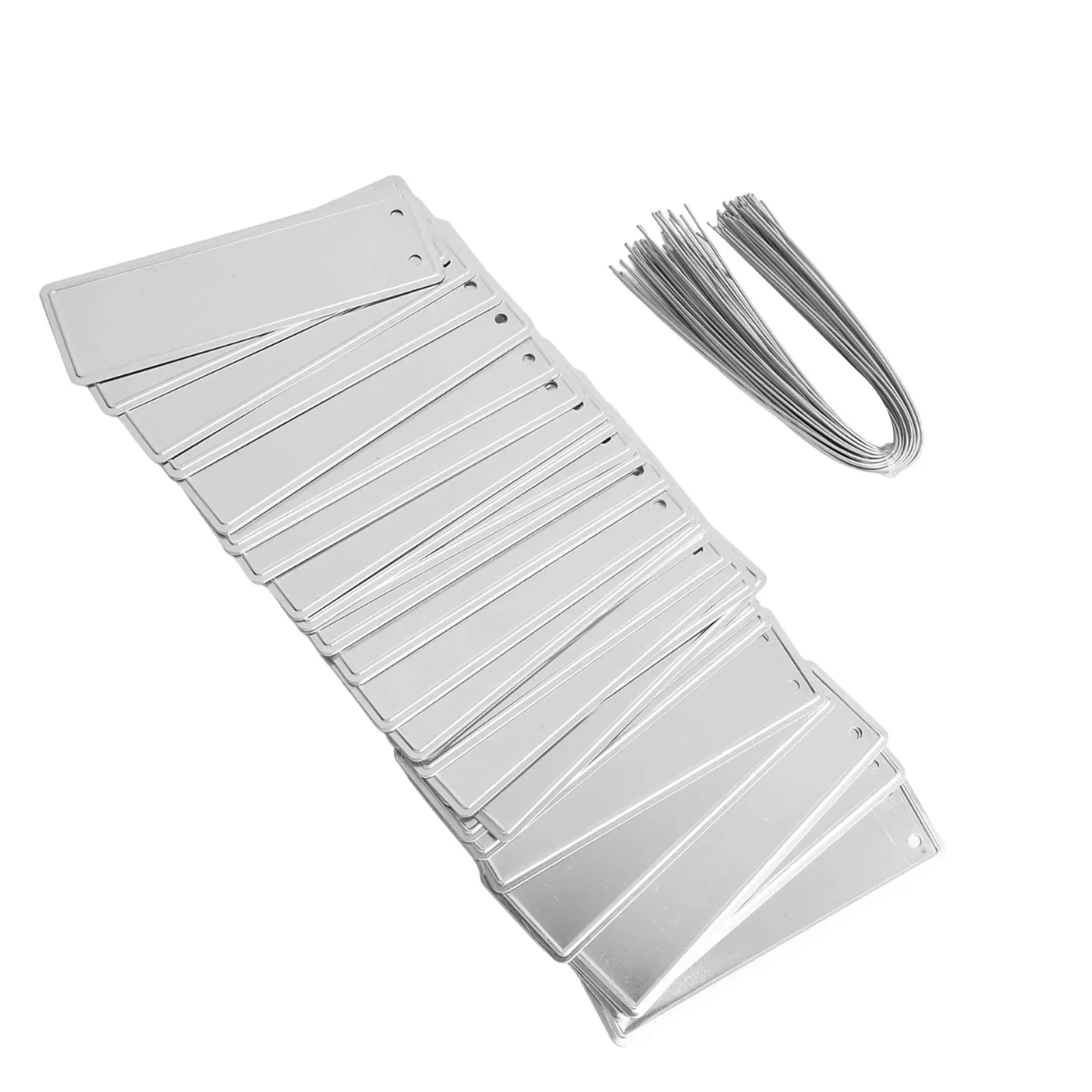 

Pencil Aluminum Plant Labels Garden Plant Tags Double-eyelet Design Double-sided Easy To Attach High-quality Aluminum