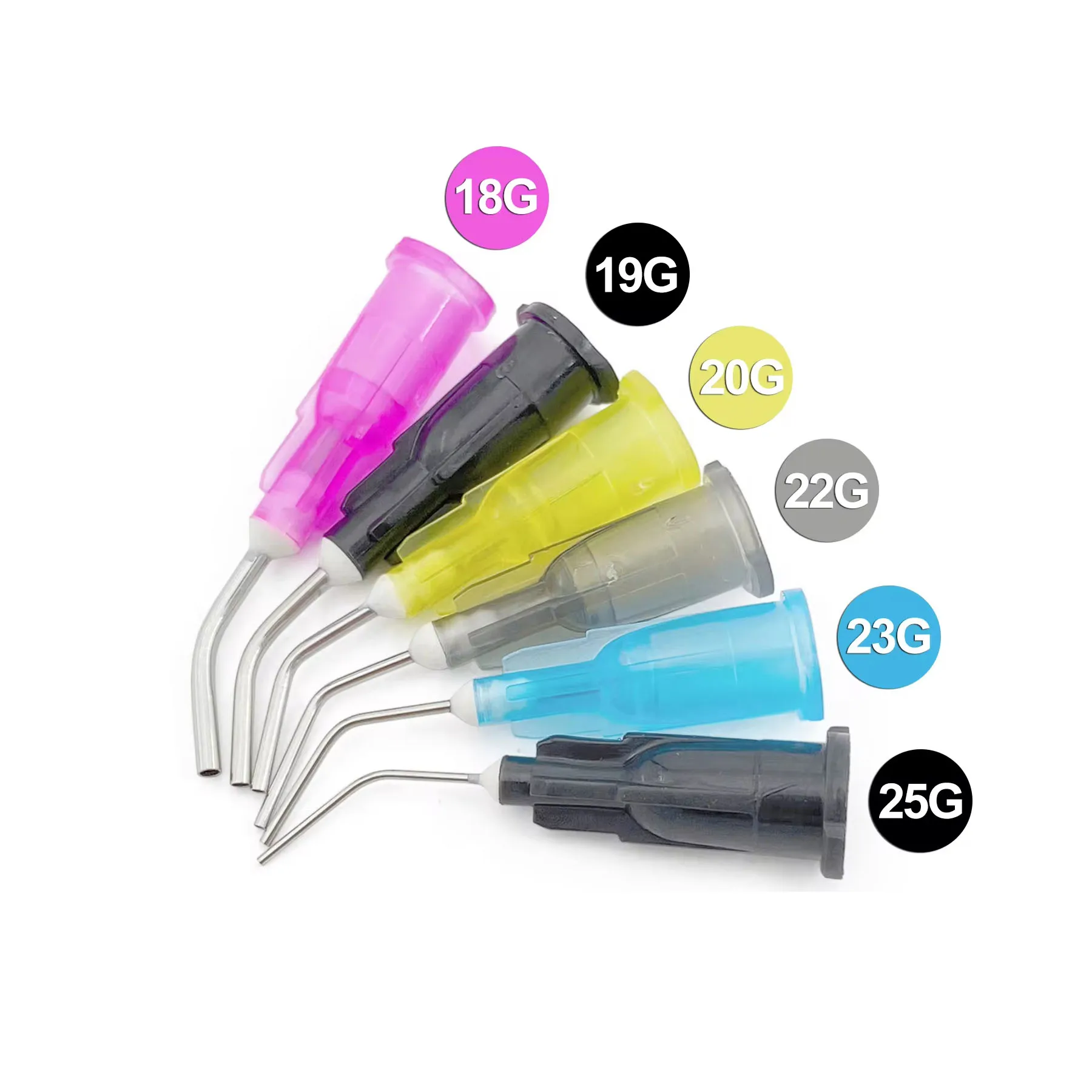 100pcs/bag Disposable Pre Bent Needle Tips Dental Etchant Flow Composite Resin Applicator Delivery Syringe Tip