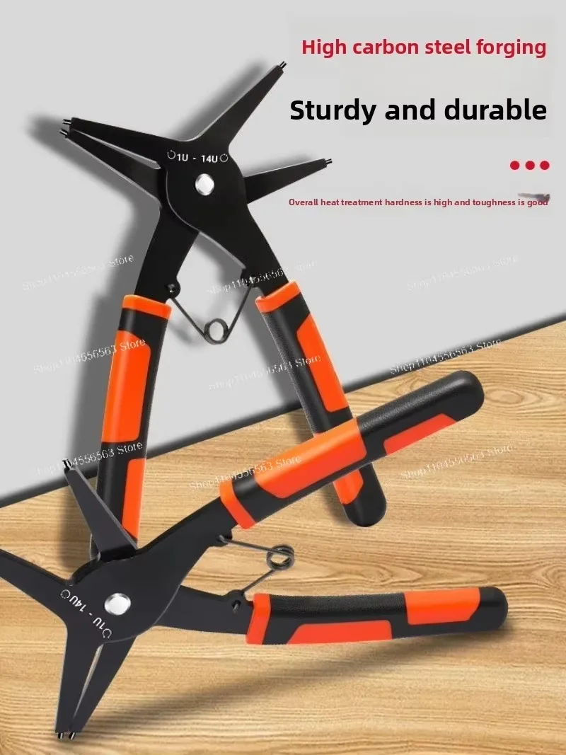 Internal and External Clamp Pliers, 2-in-1 Retaining Ring, Industrial Spring Clamp Removal and Expansion Tool