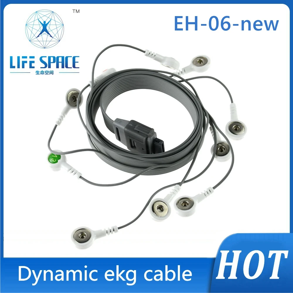 

Holter Cable ECG EKG Cable leads 10 Leads Channel ECG Holter Monitoring Recorder System only Cable for biomedical new style