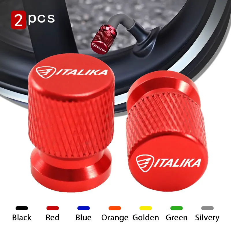 2PCS For ITALIKA 125 Z 150 SZ 150 200 250Z AT110 AT125 RT Tire Valve Caps Wheel Tyre Cover CNC Aluminum Alloy Accessories