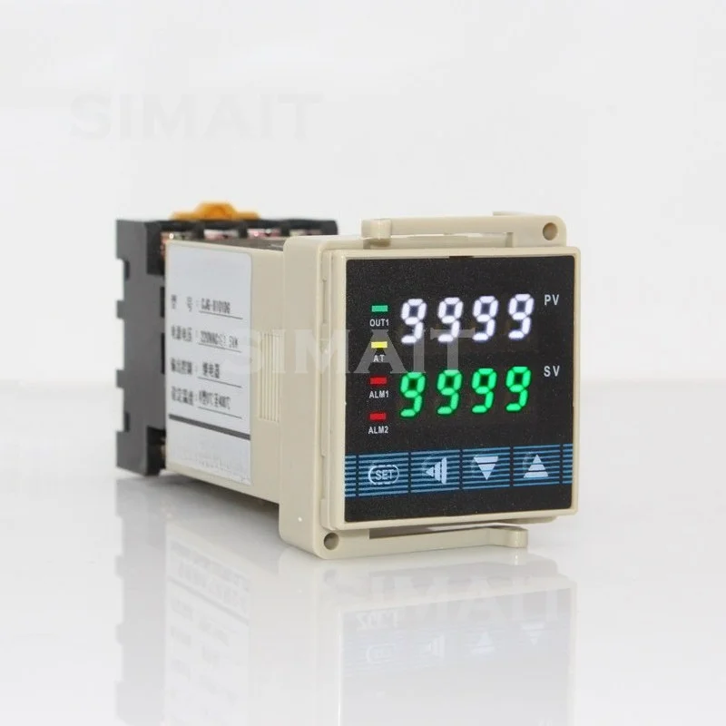 DIN Rail Intelligent PID Temperature Controller, DC Powered, Cooling Control, Universal Full Range Input