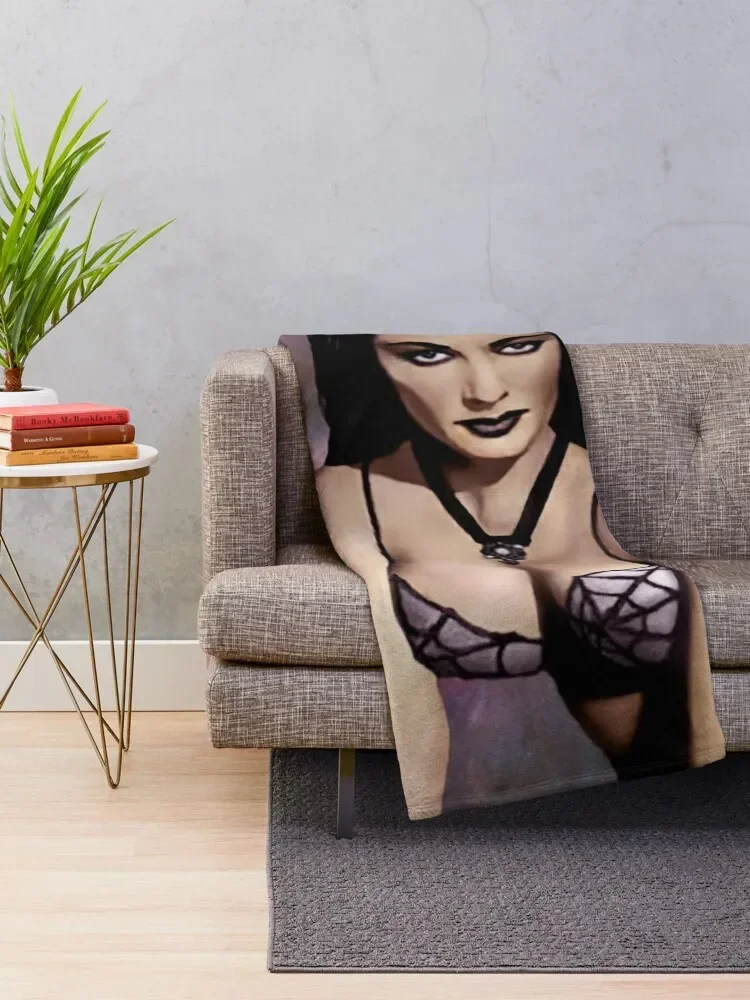 بطانية رمي للأنعم ، بطانيات عتيقة ، إيفون دي كارلو مثل ليلي مونستر