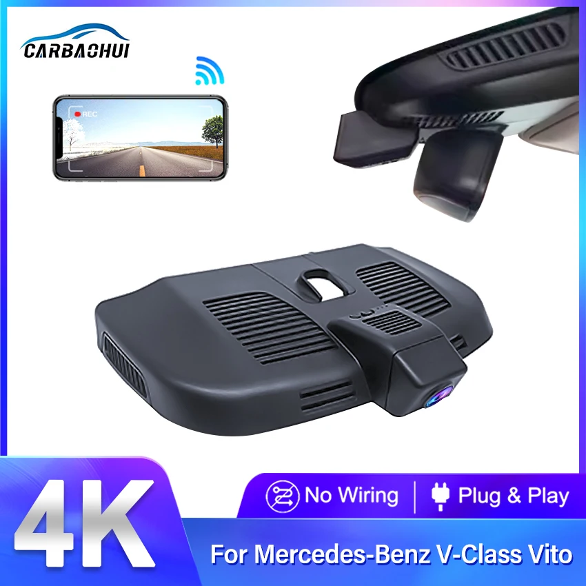 

Car Wifi DVR Driving Video Recorder Car Hidden Dash Cam Camera 4K 2160P For Mercedes-Benz Vito Viano Valente Metris V Class W447