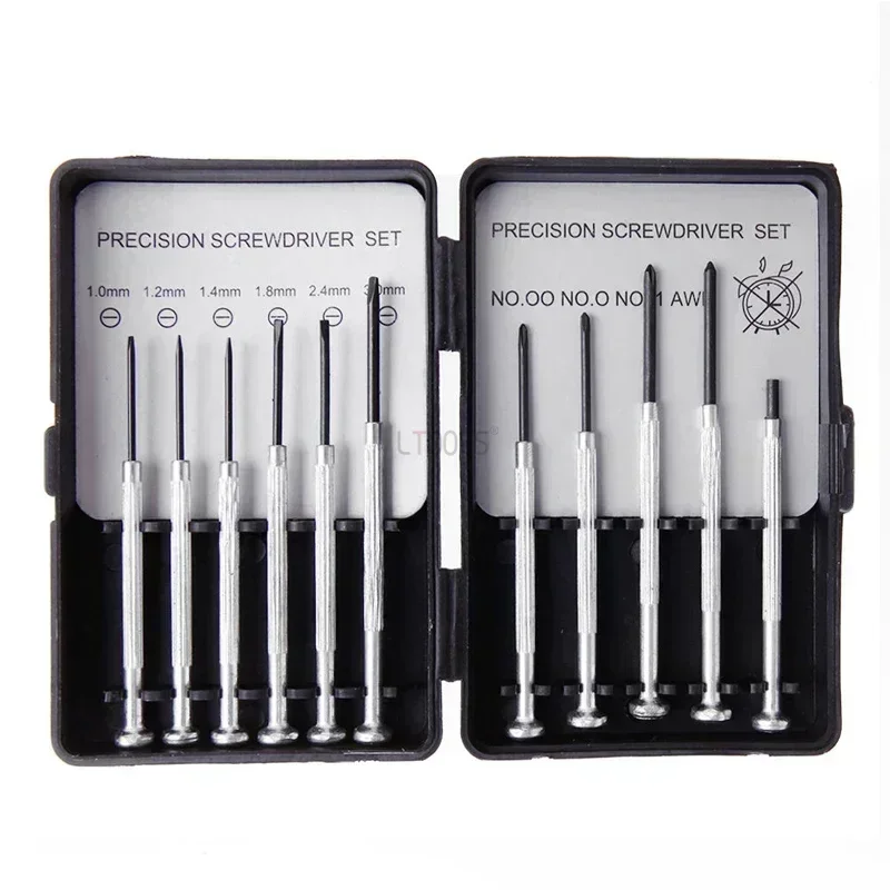 11PCS Precision Screwdriver Set Mini Watches Glasses Clock Jewelry Cell Phone Phillips Screwdriver Household Repairs Tool Kit