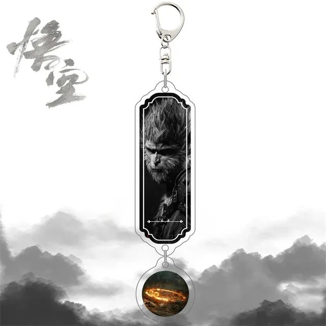 

Hot Game Black Myth Wukong Acrylic Keyring Periphery Wukong New Cartoon Key chain Pendant Decoration for Friends Gift