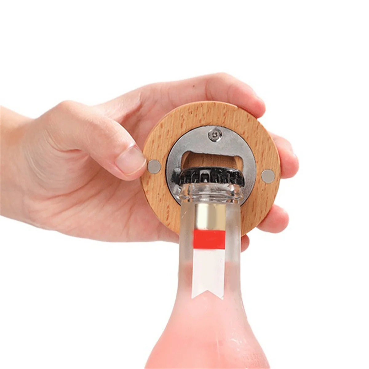 30 قطعة DIY بها بنفسك الخيزران شكل دائري فتاحات الزجاجات كوستر مغناطيس الثلاجة الثلاجة ملصق زخارف للحانات فتاحة الزجاجات البيرة الساخن