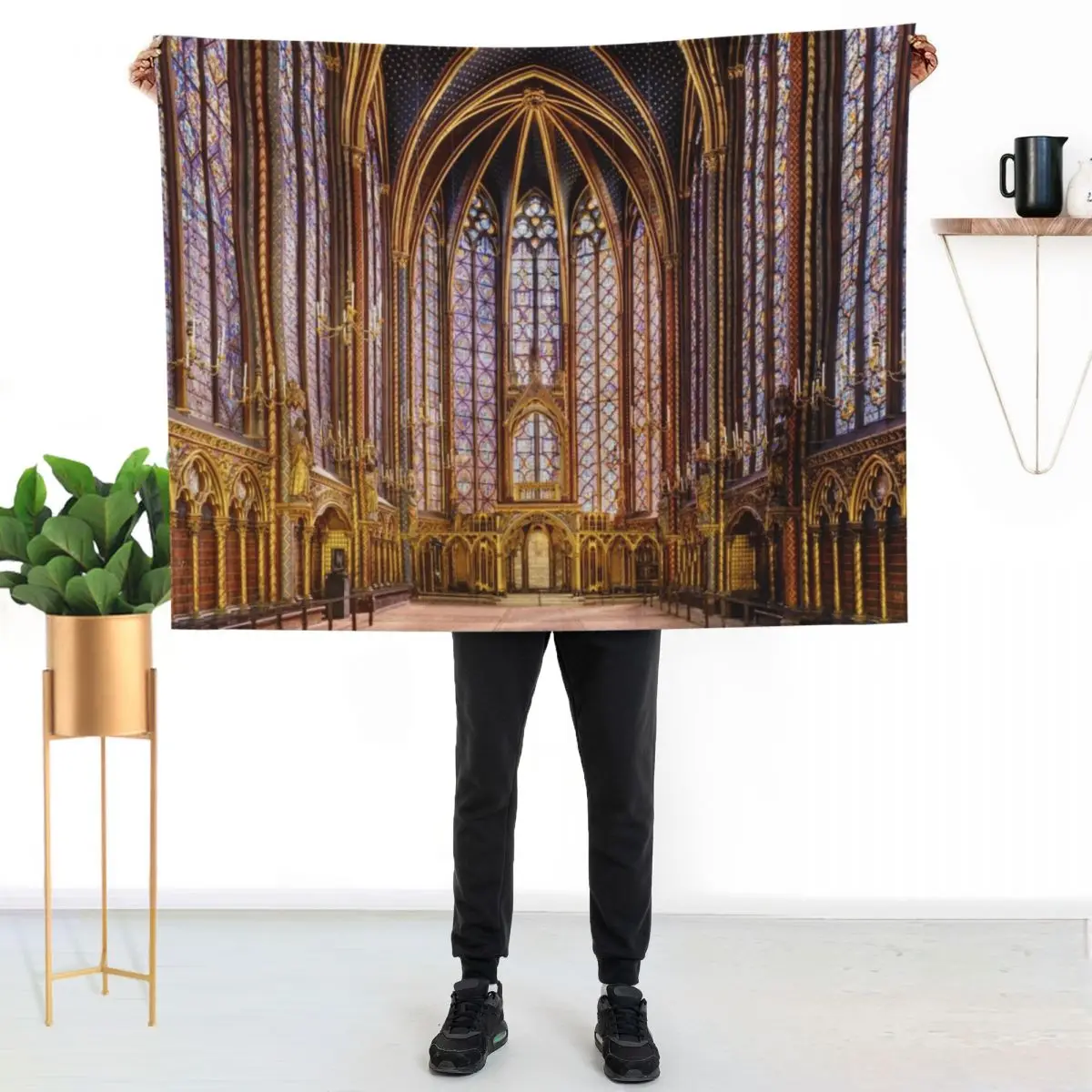 Sainte-Chapelle Paris short Throw Blanket Travel Softest Thin Personalized Gift For Sofa Thin Sofa Blankets