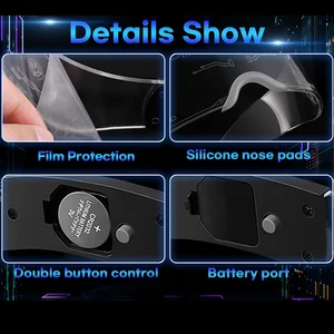 LED Visor Glasses Illuminated Glasses Cyberpunk Luminous Futuristic Sunglasses For New Year Robo Cospaly Bar Party Rave Costume 11 Main Sales Rave Party Glasses - №11