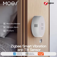 MOES Tuya Zigbee Smart Vibration Tilt Sensor Real-Time Monitoring XYZ Axis Detection Motion Shock Alarm for Door Window Security