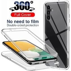 360 Full Body Double Side Plastic Silicone Cases For Samsung Galaxy A35 A55 A54 A34 A14 A24 A15 A05S A53 A33 A23 A32 5G PC Cover