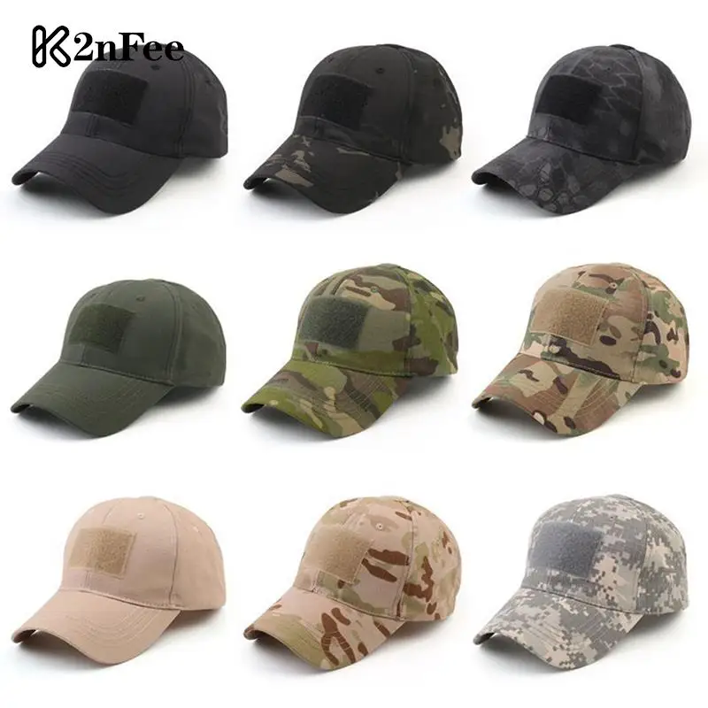 1PCS Adjustable Summer Military Baseball Caps Camouflage Tactical Army Soldier Combat Paintball Snapback Sun Hats Men Women