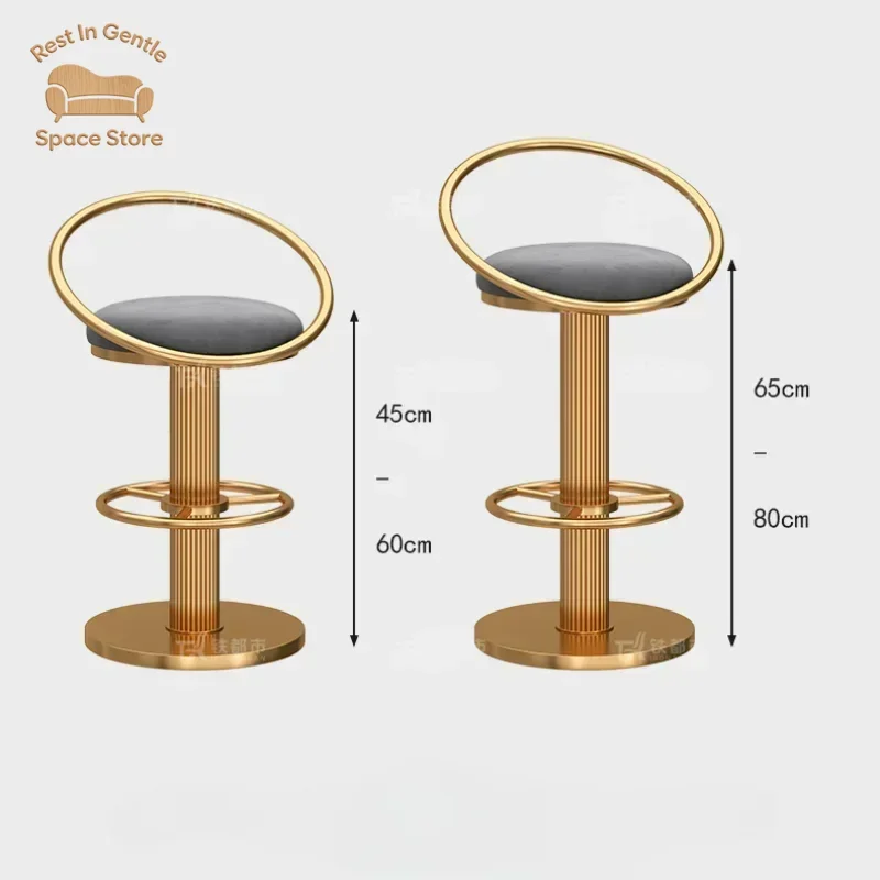 Luxury Chairs Make Up Chair High Kitchen Stools Counter Shop Tabouret Design Comfortable Modern Bar Breakfast Silla Bar Home
