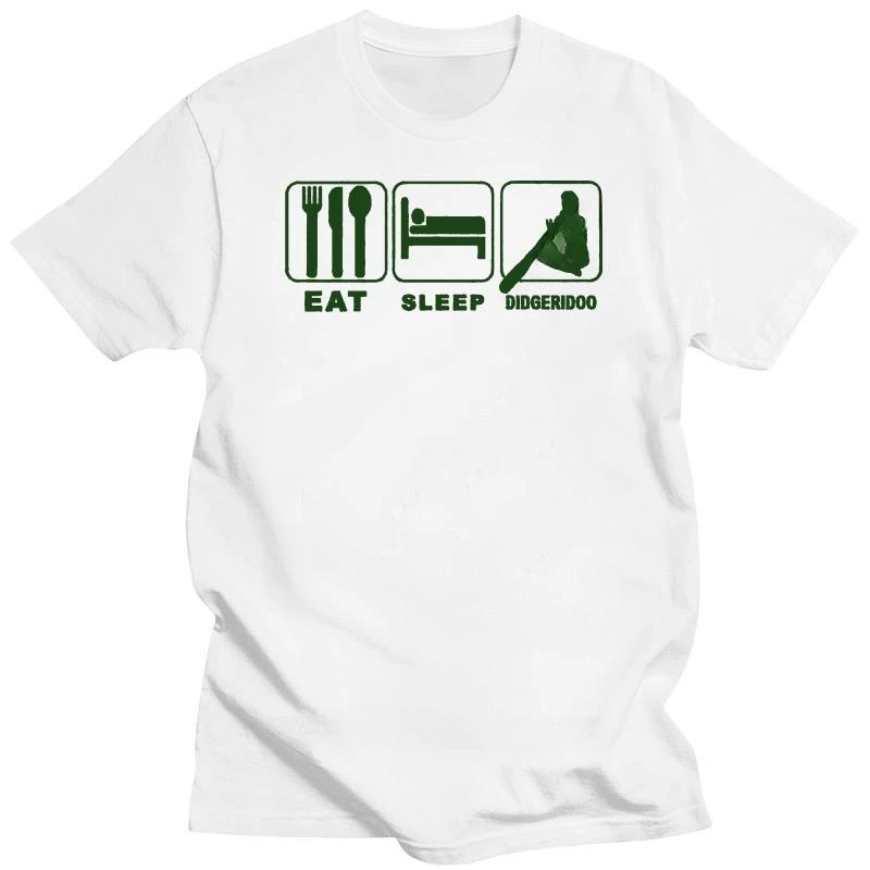 in all Sizes  choice of coloursPrinted Summer Style Tees Male Harajuku Top Fitness Eat Sleep Didgeridoo Aborigine Funny T-shirt