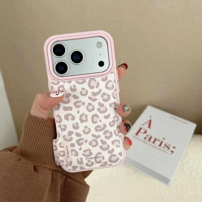 

Pink Glamorous Leopard Print Trendy Shock proof Phone Case for iPhone 17 16 15 14 Pro Max Plus Back Cover