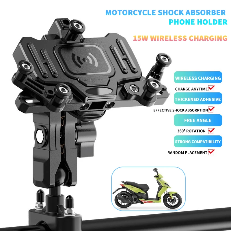 

Motorcycle Mobile Phone Holder Wireless Chargingfor Aprilia SPORTCITY ONE 50 SR MOTARD 50 STX CAFE APR125-2 Accesorios Bracket