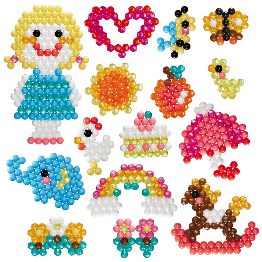 300pcs Bead Refill Packs Hama Beads Toys Jigsaw Puzzle Magic Water Sticky Beadbond Fuse Beads  Beads Set  Handmade Puzzle