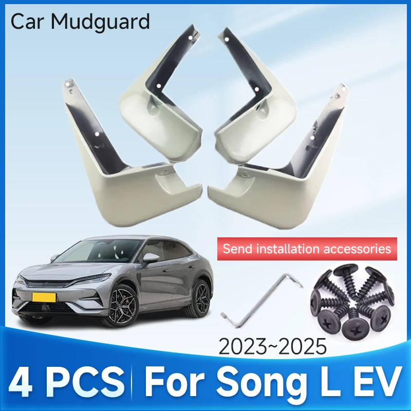 

Car Mudguard For BYD Song L EV 2023 2024 2025 Mud Flaps Mudguard Fender Splash-proof Splash Guard Flap Auto Part Car Accessories