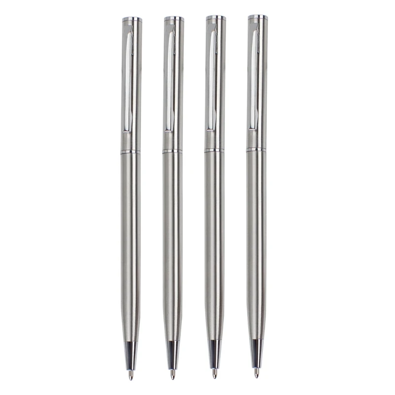 4Pcs Metal Ballpoint Pen with Pen Clip, Twist Action Ballpoint Pen Office Signing Pen Write Smoohtly Pen Dropship