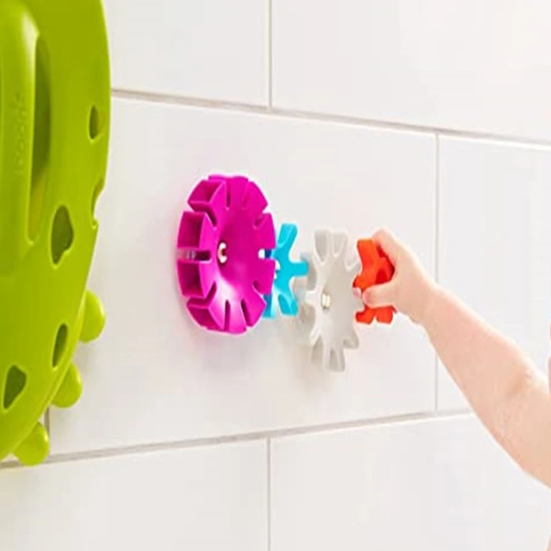 Baby Bath Toys Colorful Suction Cup Gear Wheel Type Dabbling Toy Infants Bathtub Toys Small Waterwheel