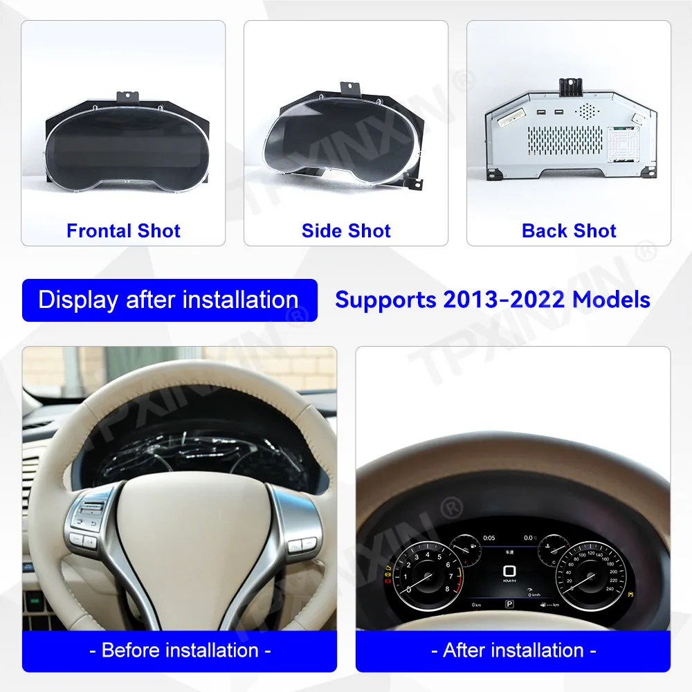 For Nissan X-Trail Qashqai 2013-2022 Digital Virtual Cockpit Instrument Gauge Cluster Speedometer LCD Dashboard Panel Screen