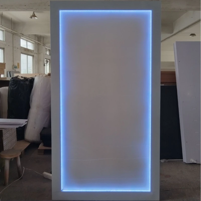 

Wedding party event decoration photo booth out-of-home advertising display stand RGB neon photo frame