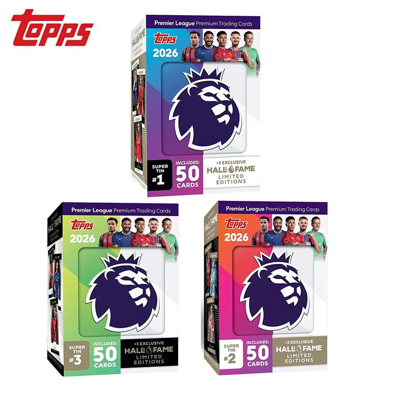 Nuevas Tarjetas Coleccionables Topps Edición Premier League 2026, Mega Tin, Super Tin, Caja Metálica, Envío Rápido, en Stock