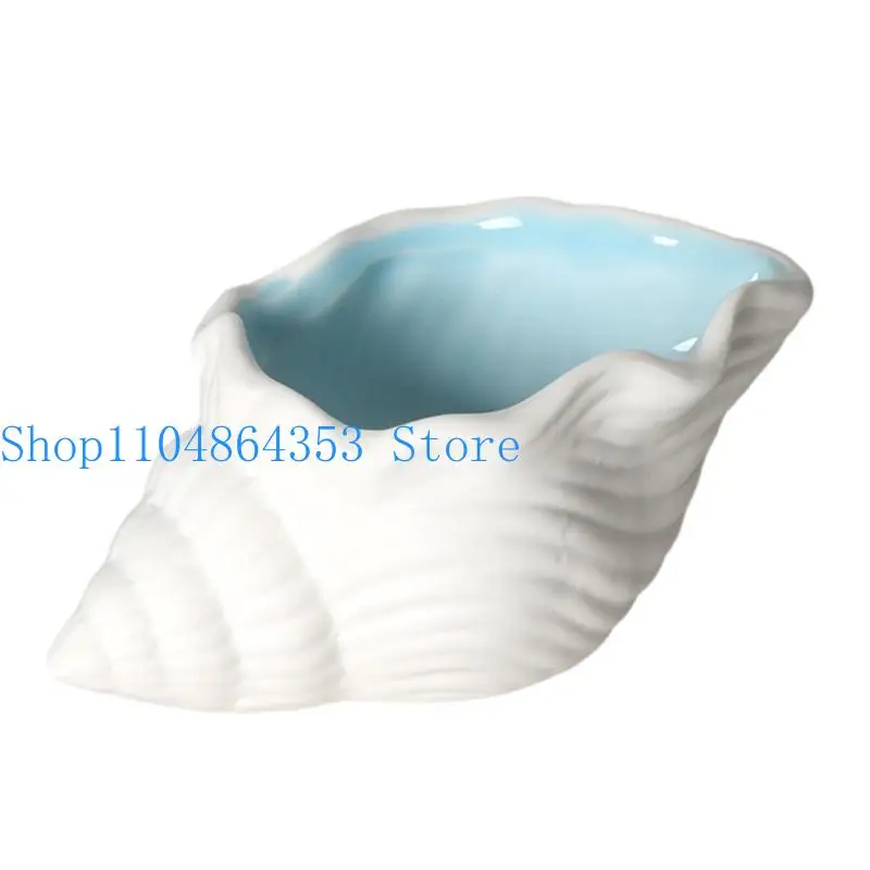 

652F Ocean Conch Керамический поднос Держатель для хранения прибрежных ювелирных изделий для колец и сережек