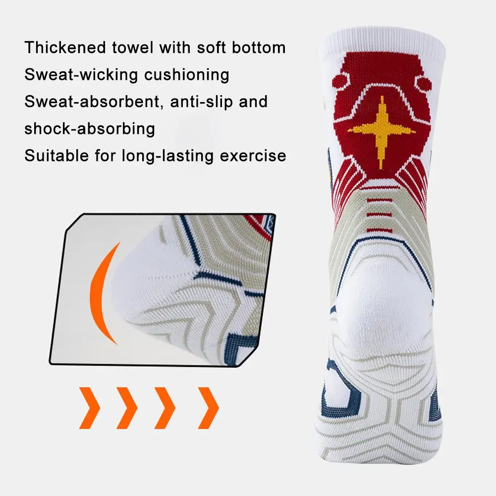 Men\'s Basketball Socks Sports Socks Knee High Thickened Bottom Calcetines Towel Child Running Cycling Socks Basket Adult