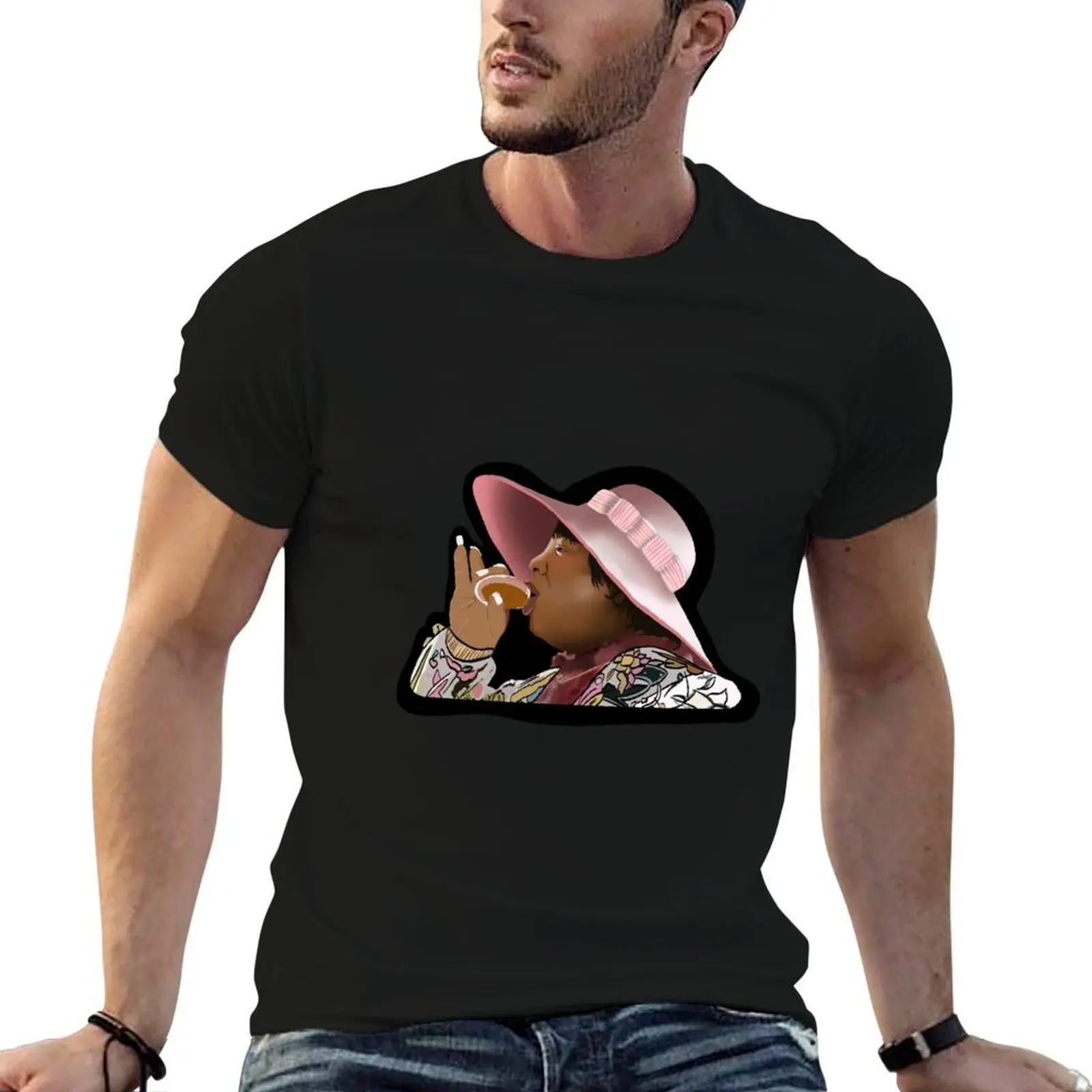 

Norbit - Rasputia sucking jelly out of donut T-Shirt man t shirts graphic anime t shirts oversize t shirts cotton 100% T-shirt