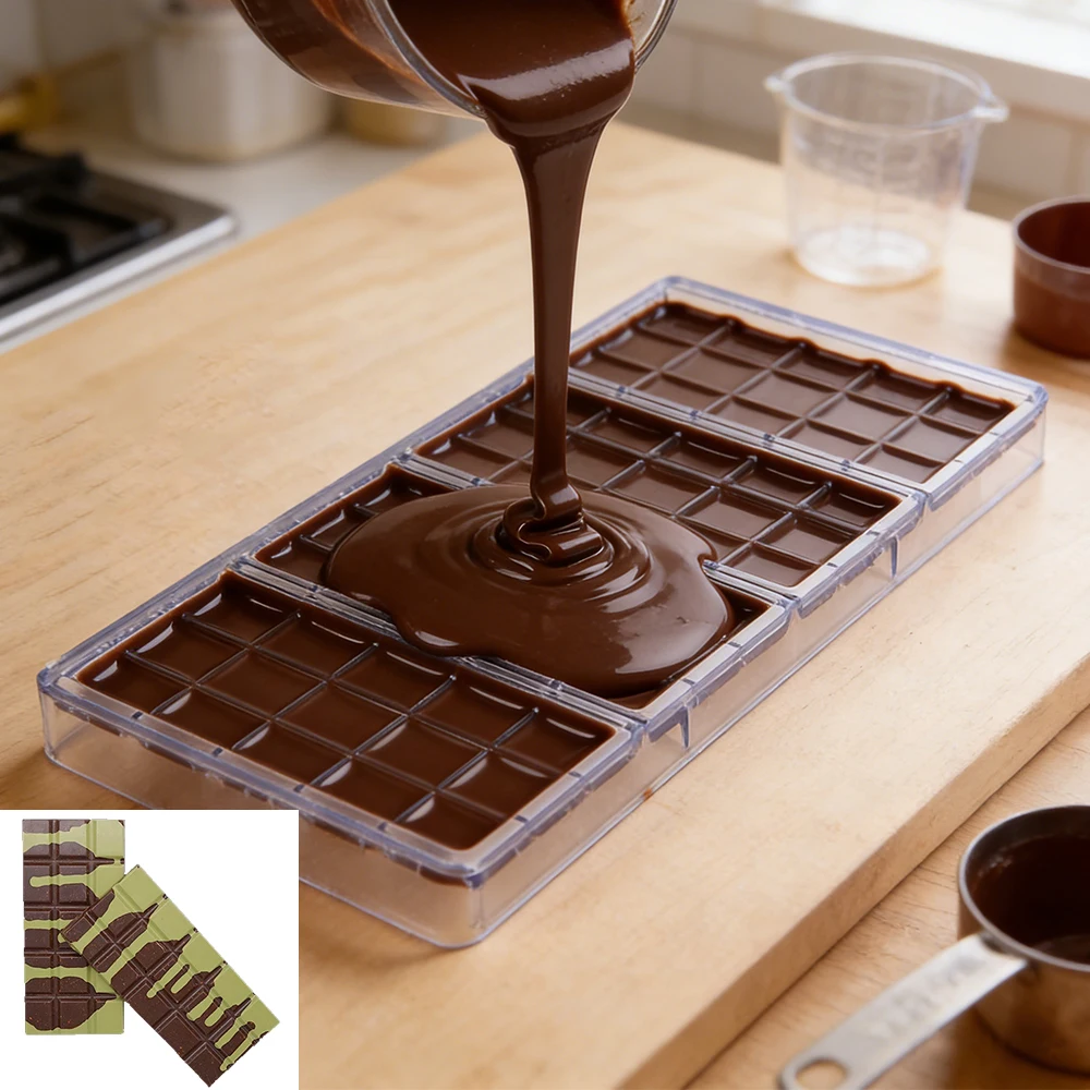 

Набор прямоугольных форм для шоколада с 60 полостями - жесткие прозрачные пластиковые украшения для выпечки своими руками на День святого Валентина # CC0004