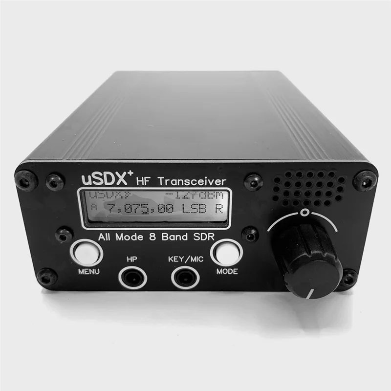 3-5W USDX+ SDR Transceiver All Mode 8 Band HF Ham Radio QRP CW Transceiver 80M/60M/40M/30M/20M/17M/15M/10M US Plug