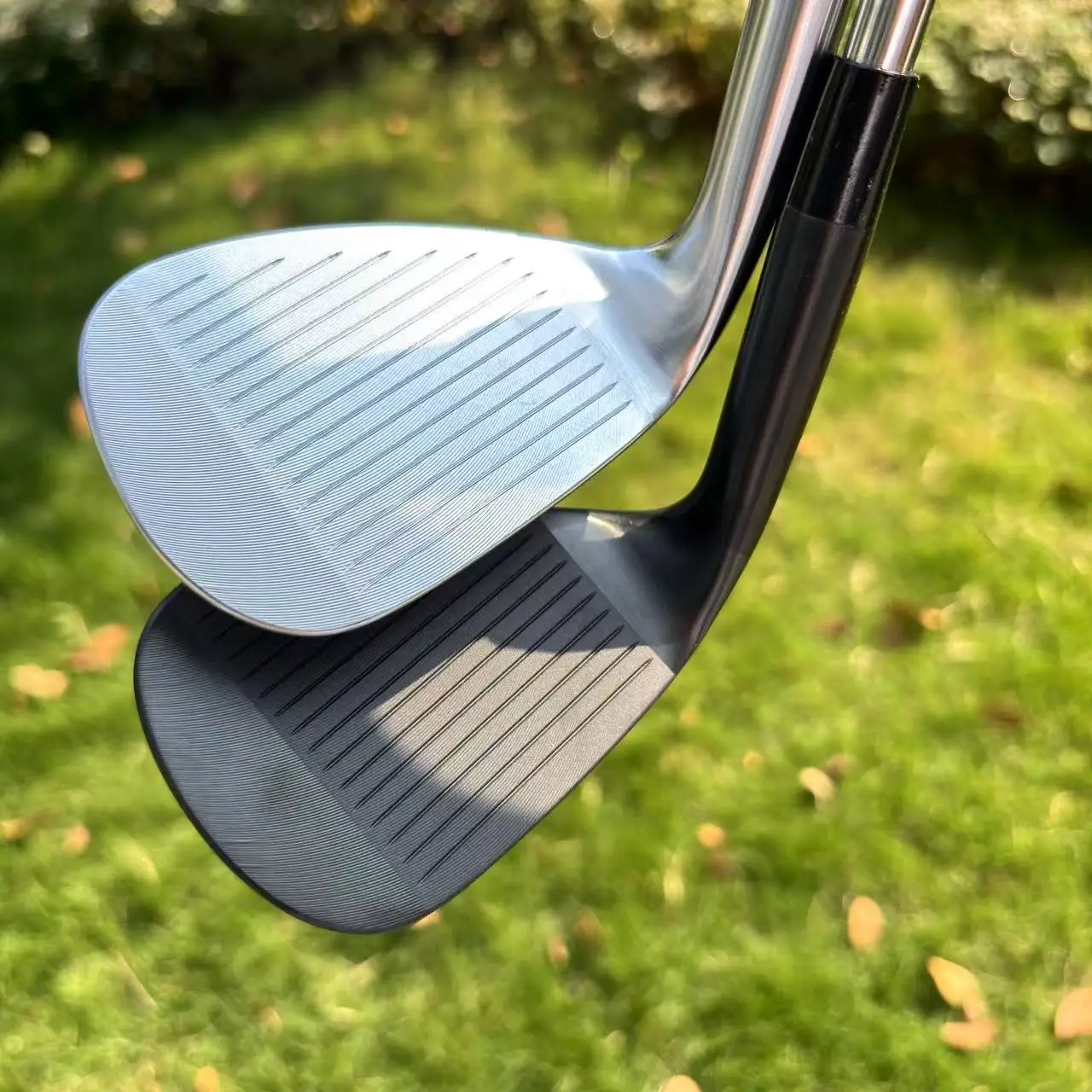 إسفين رملي للجولف من WVVX - فضي/أسود، عمود فولاذي، 50/52/54/56/58/60 درجة، اليد اليمنى، فليكس S-قوي، غطاء رأس متضمن #6