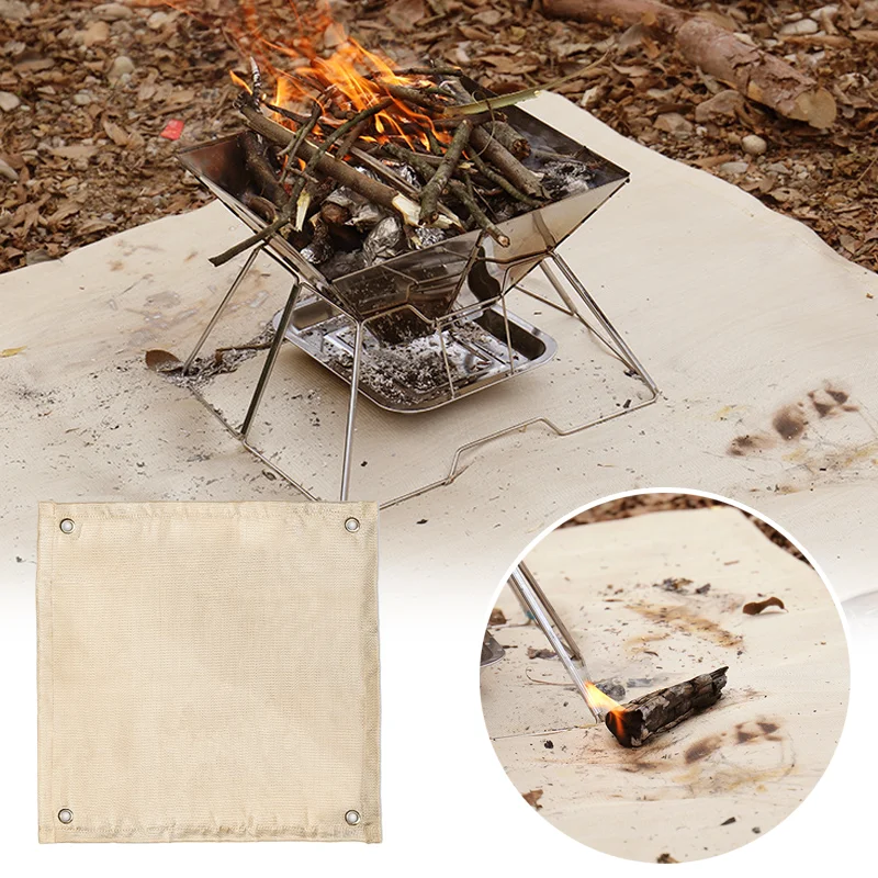 Grill Feuer Schutz Pit Mat Camping Picknick Grill Matte Hohe Temperatur Bügeln Feuer Hemmende Teppich Outdoor Indoor
