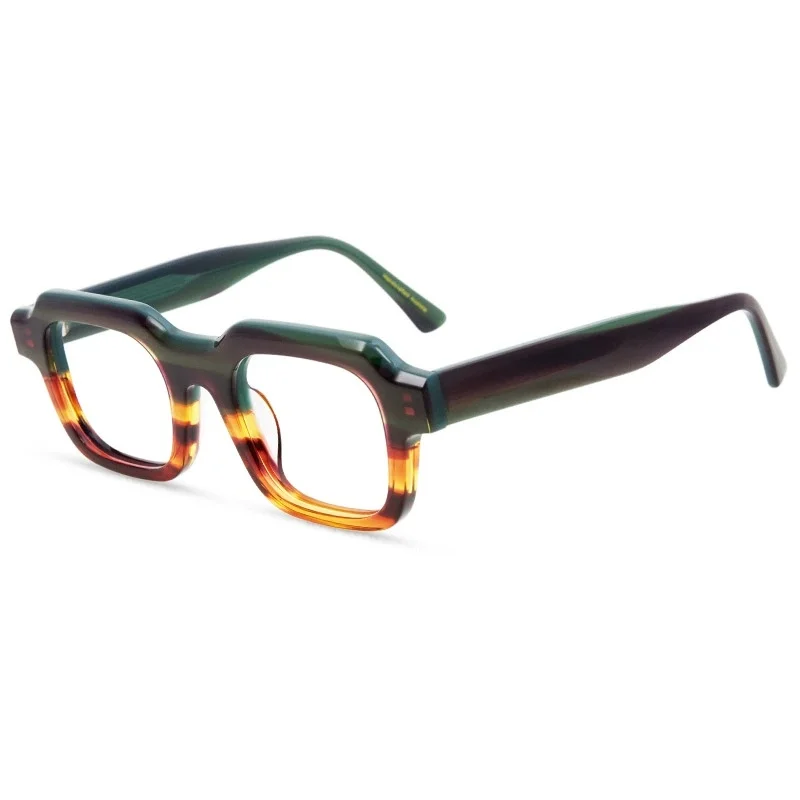 Belight البصرية كبيرة الحجم اليدوية سميكة خلات الرجعية خمر نظارات خلات وصفة طبية عدسة 9612