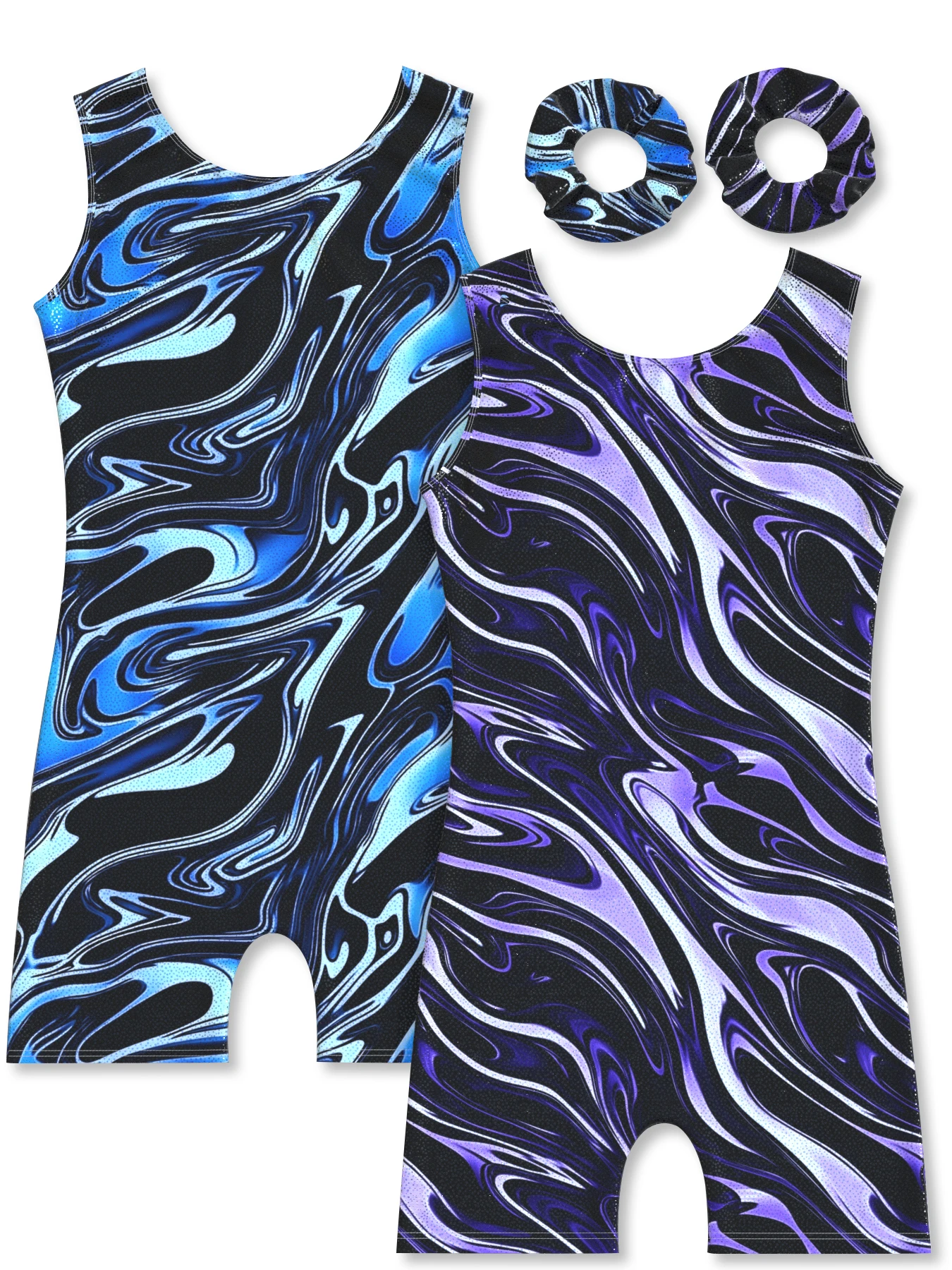 สาวยิมนาสติก Leotard SHINY Gradient บัลเล่ต์ Leotards การแสดงชุด Tumbling ชุดกีฬาสําหรับเด็ก