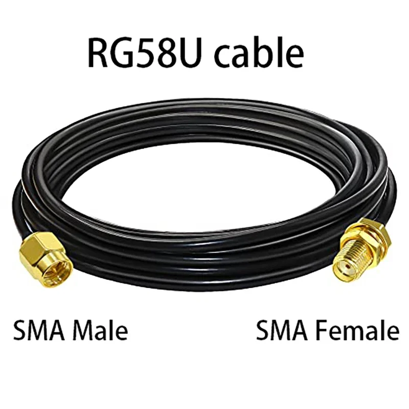 

SMA antenna extension cable RG58 Coaxial cable SMA male -SMA female RF cable Router network adapter extension cable SMA to SMA