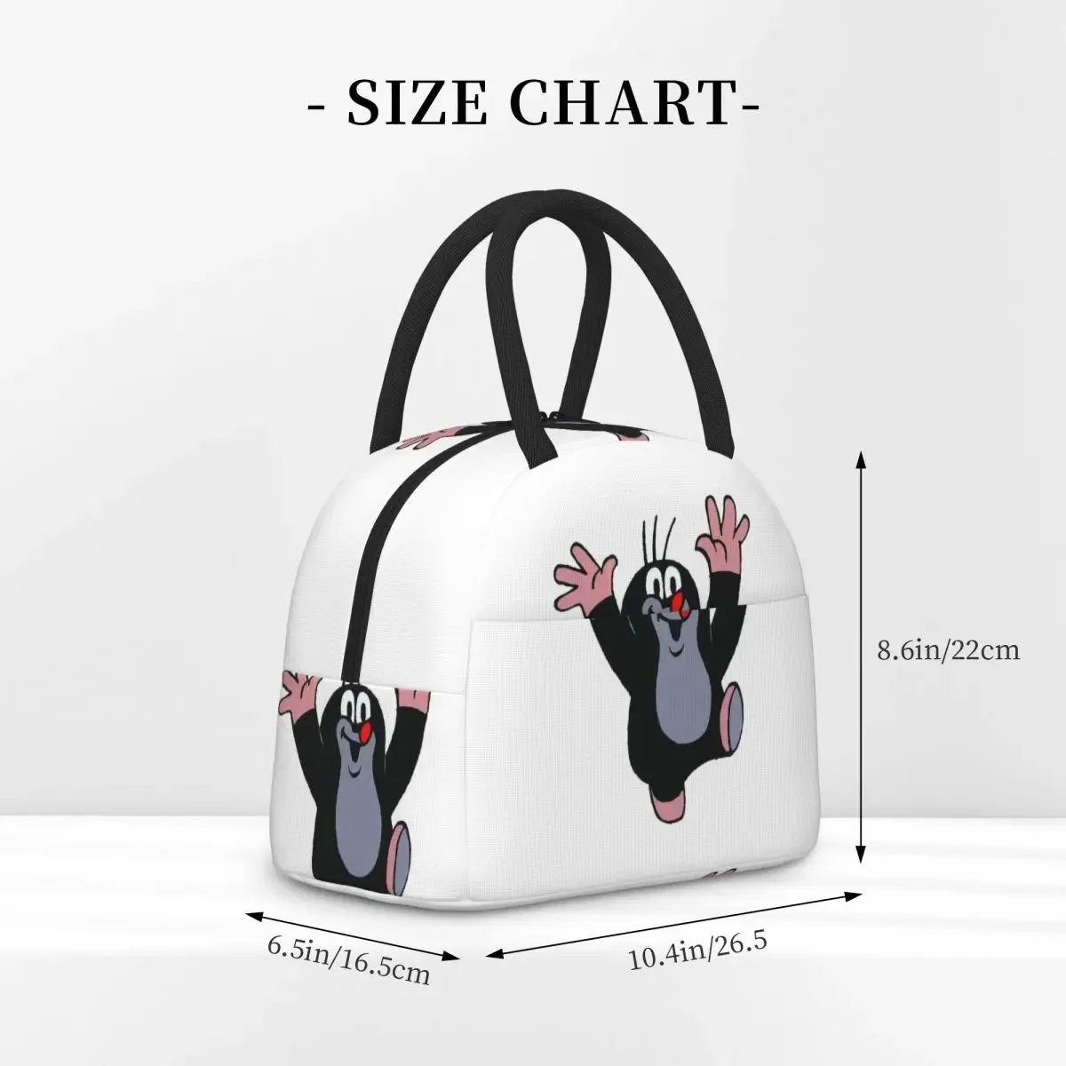 Mole Happy Krtek Insulated Lunch Bag for Women Kids Portable Food Boxes Thermal Lunch Box Tote