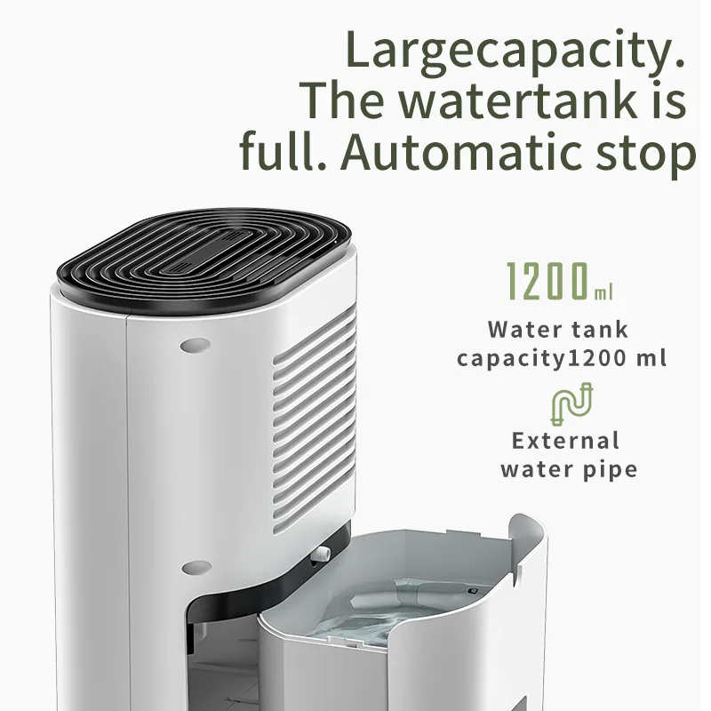 1200Ml สำหรับเครื่องลดความชื้น Home Deshumidificador Mini Air Purifie Semiconductor ห้องนอนรีโมทคอนโทรล Intelligence Dampproof