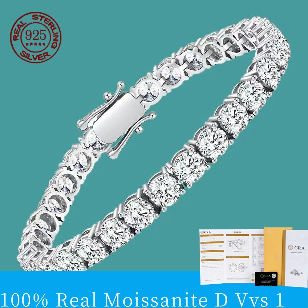 

100% S925 Sterling Silver Morganite Bracelet High Quality Stones Classic Punk Jewelry for Both Boys and Girls Creativity Gift