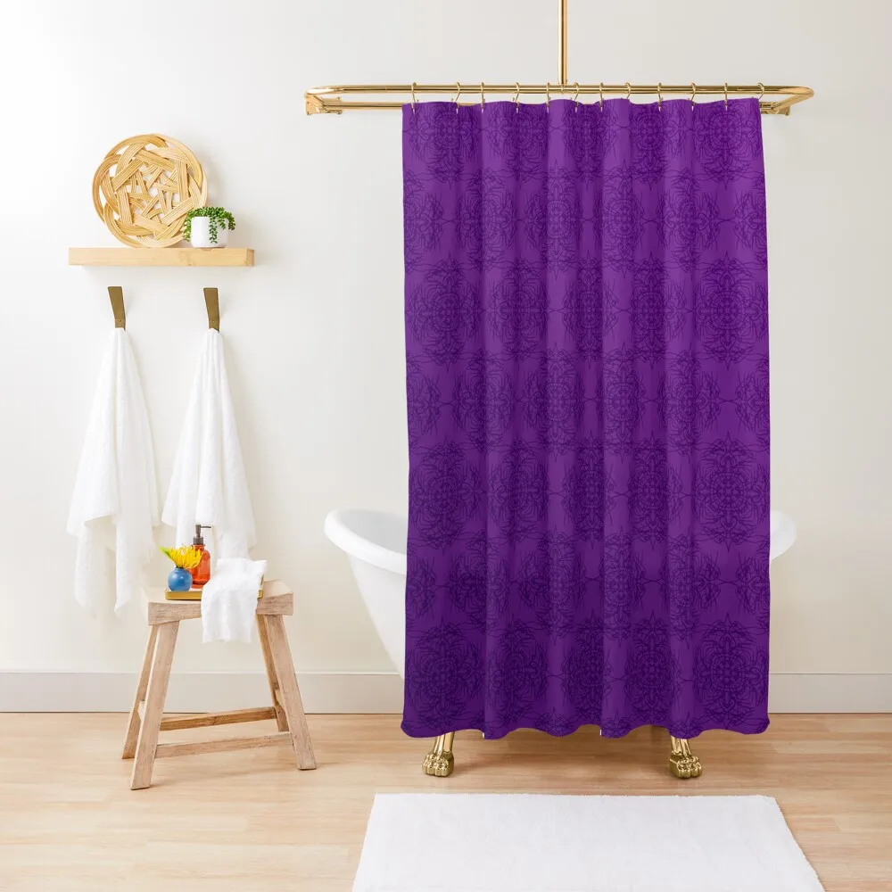 

Purple Hex Abstract Pattern Shower Curtain Cute Shower Bathroom Accessory Luxury Bathroom Shower Set Curtain