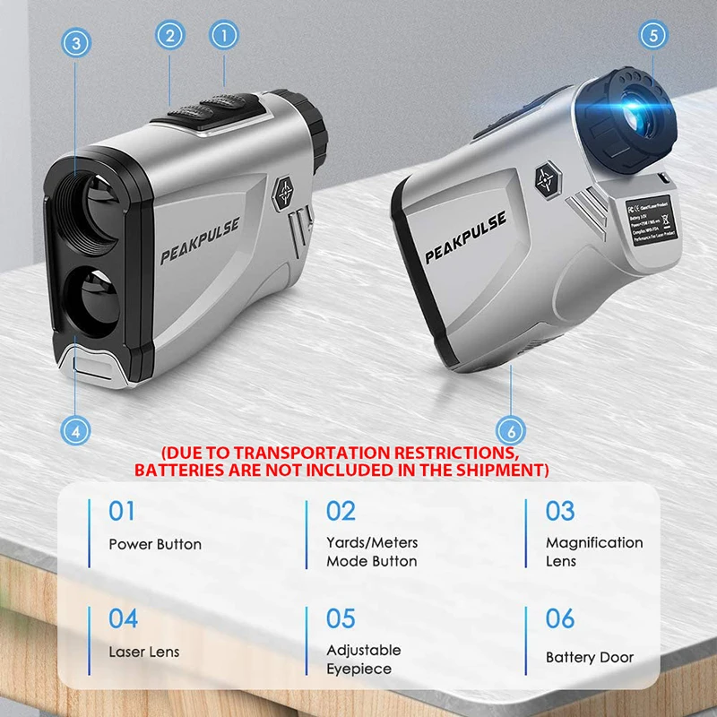 Imagem -04 - Hunting Range Finder Laser Distância Medidor 6x Ampliação com Ângulo de Vibração Altura e Velocidade Ferramenta de Medição para Golf 650 Jardas
