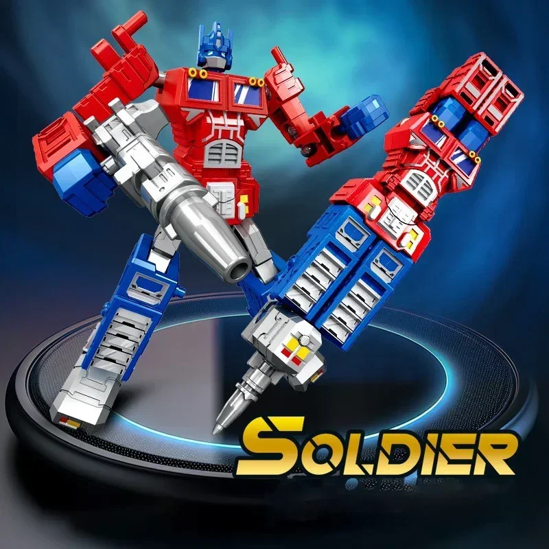 2-in-1 Transformierbarer Roboter-Spielzeug-Kugelschreiber mit Drehgelenk, Actionfigur-Modell, Verformbarer Roboter – Detail 4