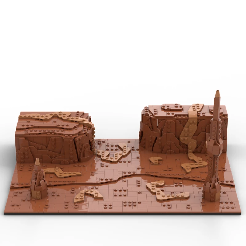 1187 STKS Sterrenstrijd Alien Planeet Scène - Rode Zandwereld Stijl MOC Aanpasbare Modulaire Bouwsteen DIY Speelgoed Verjaardag Cado