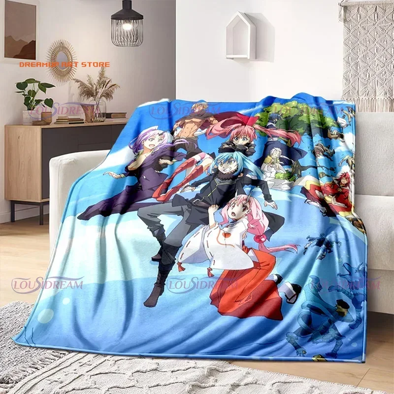 2026 That Time I Got Reincarnated As A Slime Blankets Fashion 3d Print Anime Cartoon Blankets Home Flannel Blanket Sofa Throw Bl