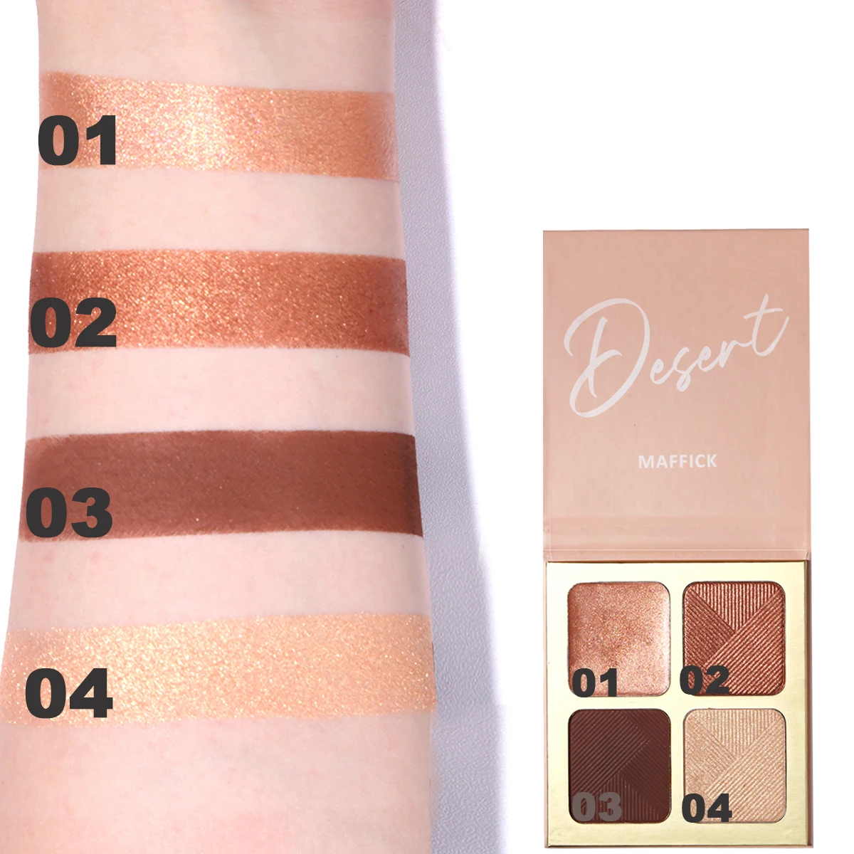 4-color desert highlight facelift plate nose shadow three-dimensional brightening skin color integrated eye shadow plate